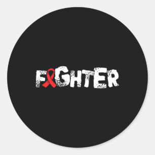 Fghter1- Sickle Cell Anaemia Awareness Supporter R Classic Round Sticker