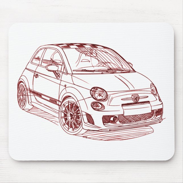 Fi500Abarth 2009 Mouse Mat (Front)