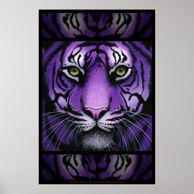 Fiala Purple Tiger Wild Cat Myka Jelina Art Poster (Front)