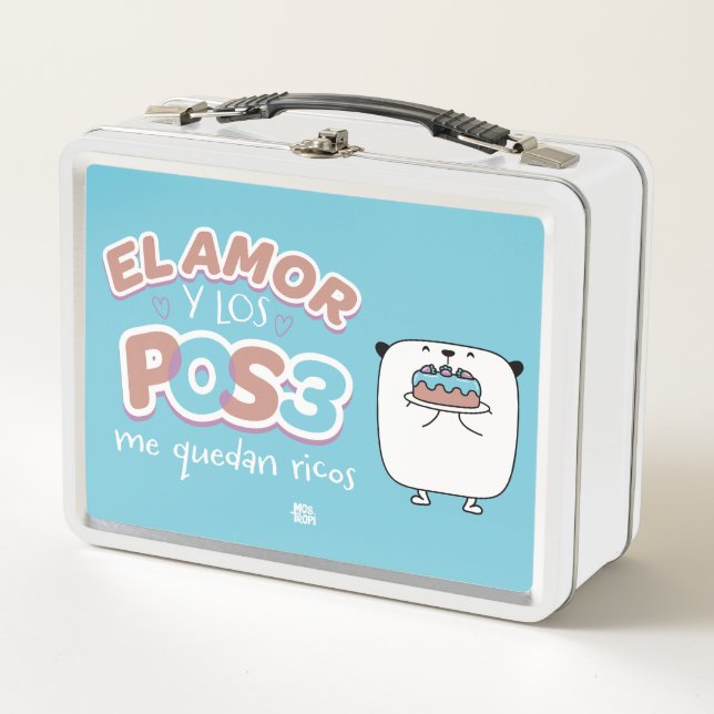Fiambrera Pregnancy Love and desserts Metal Lunch Box (Front)