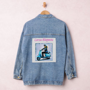“Fiamma”  “Corsa Elegante” – Elegant Ride     Denim Jacket