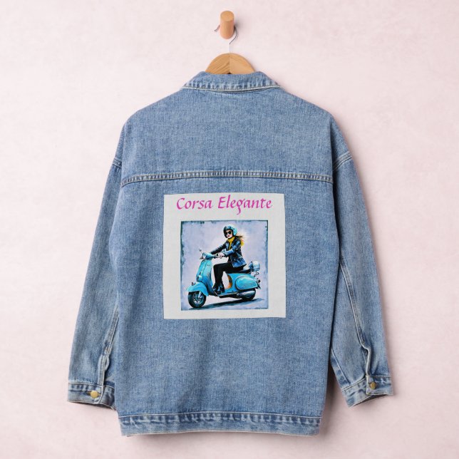 “Fiamma”  “Corsa Elegante” – Elegant Ride     Denim Jacket (Hangar)