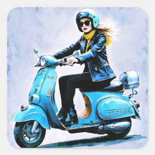 “Fiamma”  “Corsa Elegante” – Elegant Ride     Square Sticker