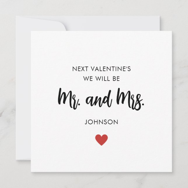 Fiance and Fiancee Valentine's Day Card (Front)