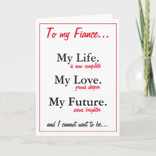 Fiance birthday card. love. wife card