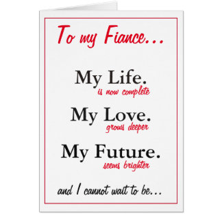 Fiance Cards & Invitations  Zazzle.co.uk