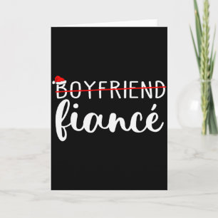 Fiance Fiancee Engaged Couples Matching Christmas  Card