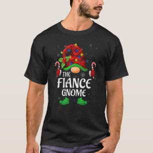 Fiance Gnome Buffalo Red Plaid Matching Family Chr T-Shirt