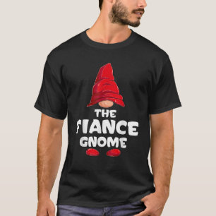 Fiance Gnome Matching Family Group Christmas Party T-Shirt