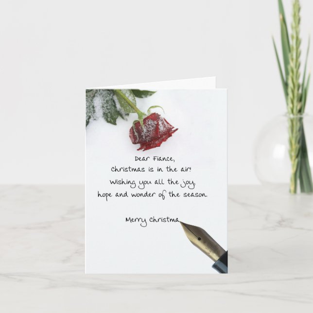 Fiance Merry Christmas card (Front)
