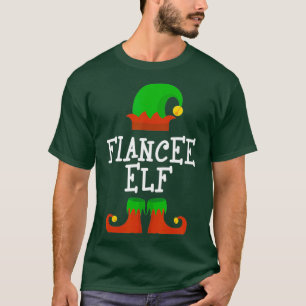 Fiancee Elf Christmas Funny Xmas Gift T-Shirt