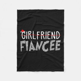 Fiancee Fiance Christmas Pyjamas Engaged Couples M Fleece Blanket