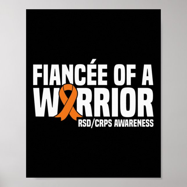 Fiancee Of A Warrior Orange Ribbon Rsdcrps Awarene Poster (Front)
