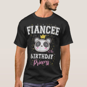 Fiancee of The Birthday Princess Cute Panda Bear B T-Shirt