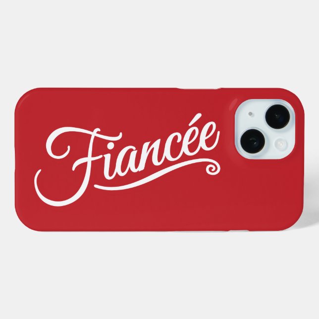 Fiancee white on red Case-Mate iPhone case (Back (Horizontal))
