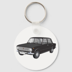 Fiat 124 black key ring