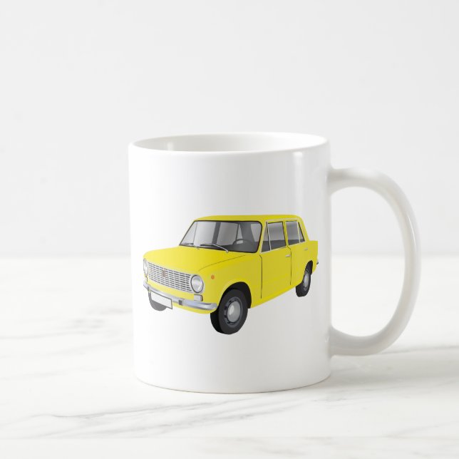 Fiat 124 yellow coffee mug (Right)