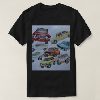 Fiat 128 color watercolor design t-shirt