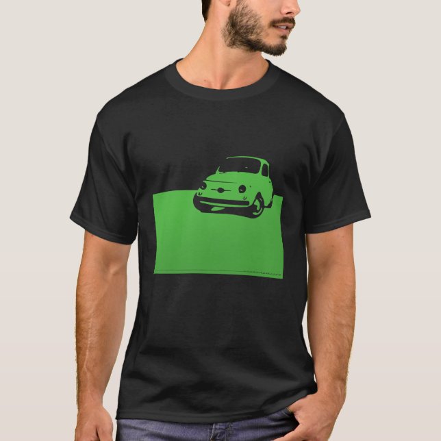 Fiat 500, 1959 - Green on dark T-Shirt (Front)
