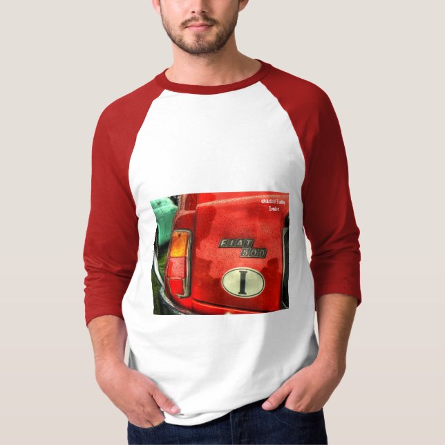 Fiat 500 3/4 Sleeve T Shirt (Front)