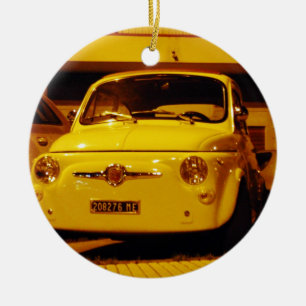 Fiat 500 Abarth. Ceramic Tree Decoration