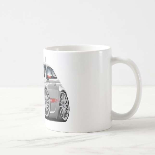 Fiat 500 Abarth Grey Car Coffee Mug (Right)
