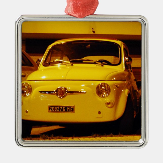Fiat 500 Abarth. Metal Tree Decoration (Front)