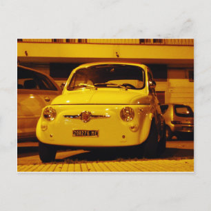 Fiat 500 Abarth. Postcard