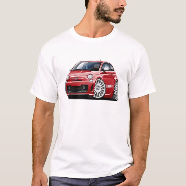 Fiat 500 Abarth Red Car T-Shirt (Front)