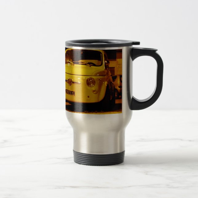 Fiat 500 Abarth. Travel Mug (Right)