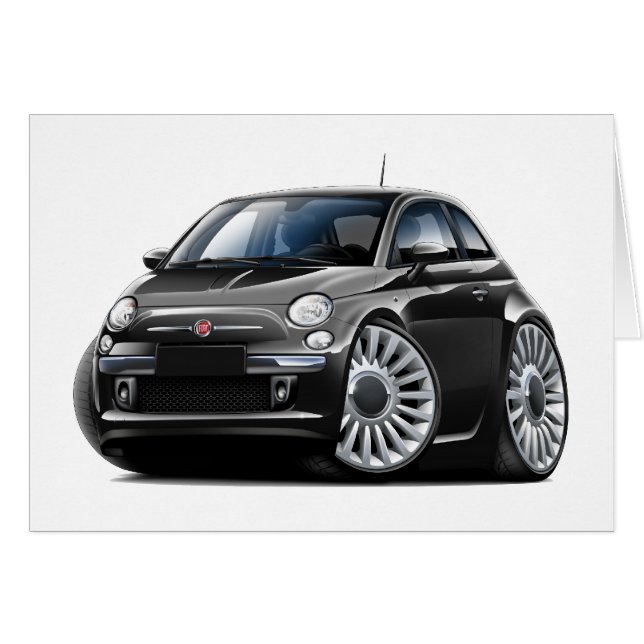 Fiat 500 Black Car (Front Horizontal)