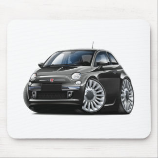 Fiat 500 Black Car Mouse Mat