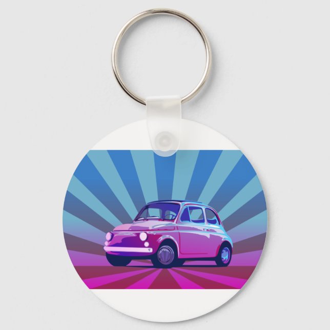 Fiat 500 Bunt Key Ring (Front)
