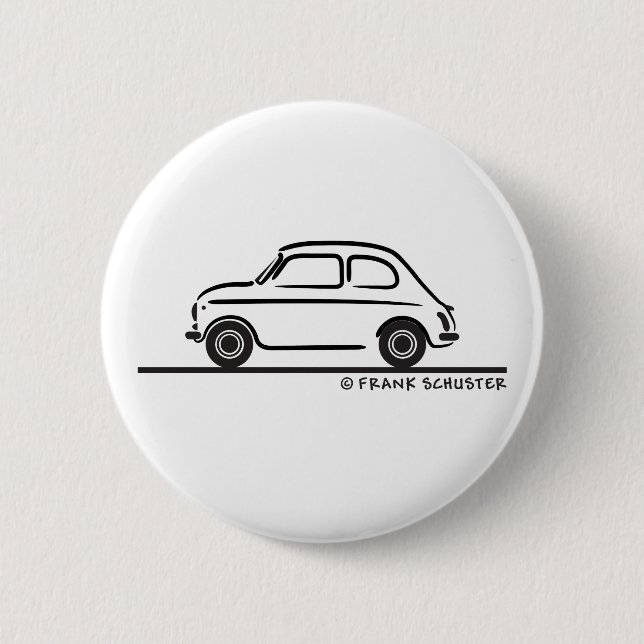 Fiat 500 Cinquecento 6 Cm Round Badge (Front)