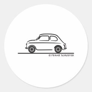 Fiat 500 Cinquecento Classic Round Sticker
