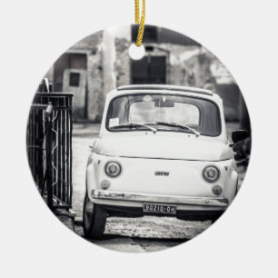 Fiat 500, Cinquecento in Italy Ceramic Tree Decoration