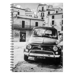 Fiat 500, cinquecento in Italy, classic car gift Notebook