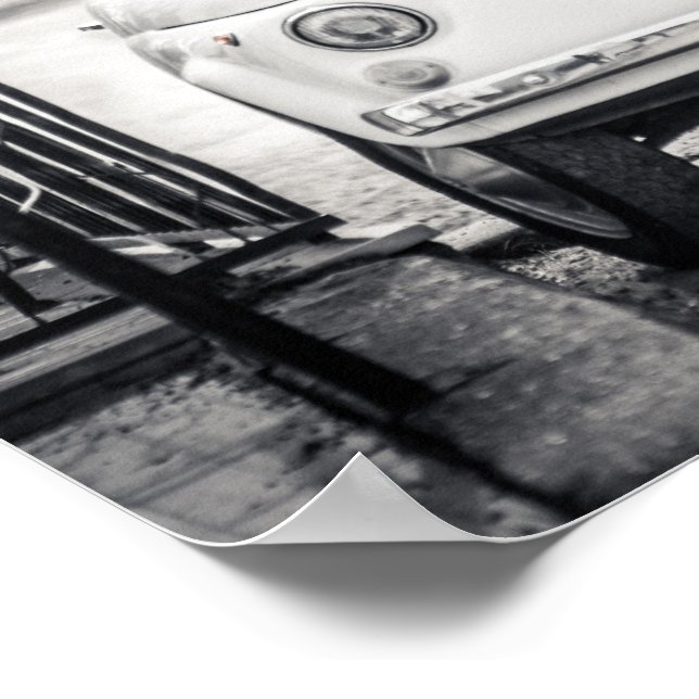 Fiat 500, Cinquecento, in Italy Poster (Corner)