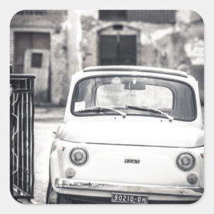 Fiat 500, Cinquecento in Italy Square Sticker