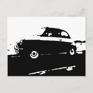 Fiat 500 classic - Black image postcard