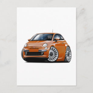 Fiat 500 Copper Car Postcard