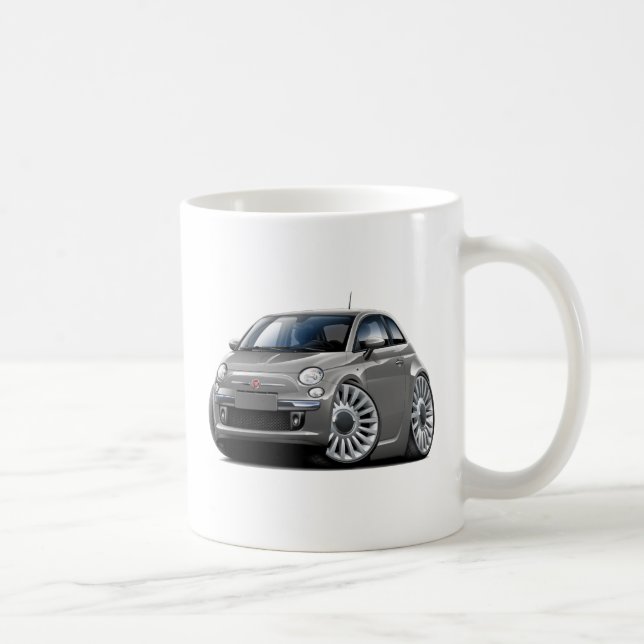 Fiat 500 Grey Car Coffee Mug (Right)