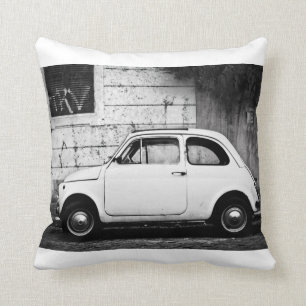Fiat 500 in Italy, classic car cushion