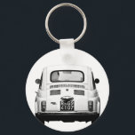 Fiat 500 in Rome, Italy. Key Ring<br><div class="desc">Classic vintage Fiat 500 in Rome,  Italy. Photograph was taken last winter</div>