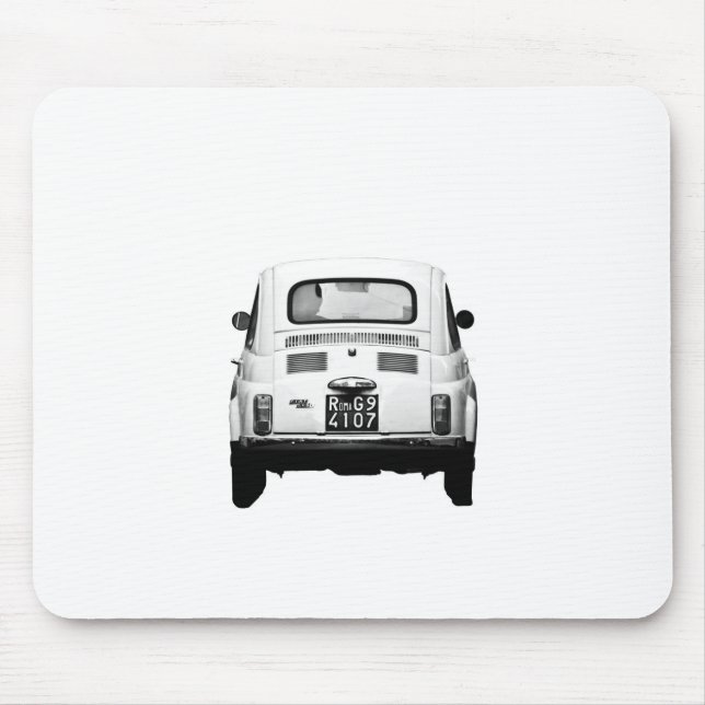 Fiat 500 in Rome, Italy. Mouse Mat (Front)