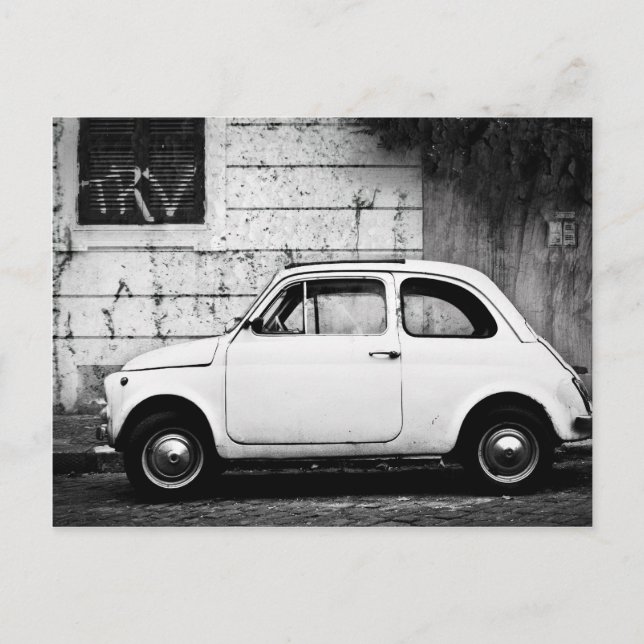 Fiat 500 in Rome, Italy Postcard (Front)