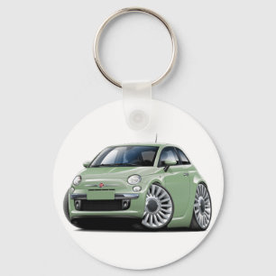 Fiat 500 Lt Green Car Key Ring
