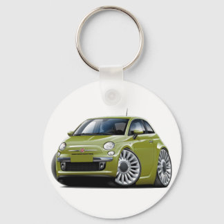 Fiat 500 Olive Car Key Ring