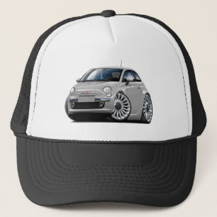 Fiat 500 Silver Car Trucker Hat