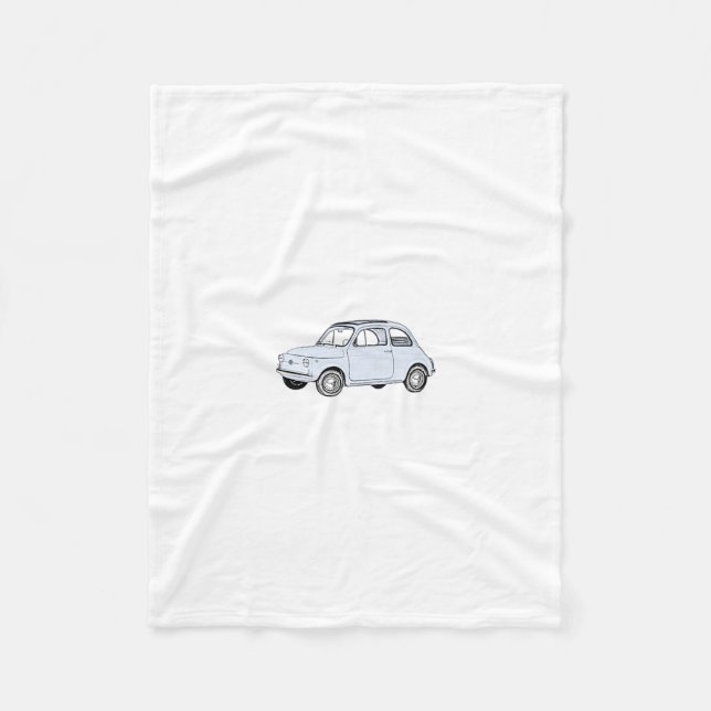 Fiat 500 Topolino Fleece Blanket (Front)